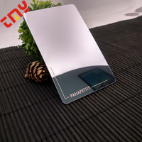 Miroir de maquillage portable mini épais incassable en acrylique PVC, découpé sur mesure, vierge, avec logo, format carte de visite