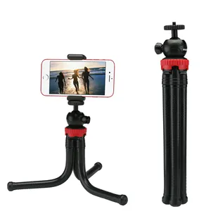 Tripod Portabel Fleksibel Perjalanan Telepon Genggam Mini, Braket Tripod Monopod untuk iPhone Kamera DSLR Gopro