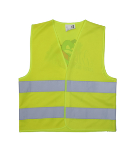 Áo Gi Lê Phản Quang DHL An Toàn Tầm Nhìn Cao Cho Trẻ Em Áo Gi Lê Phản Quang Ban Đêm Vải <span class=keywords><strong>Polyester</strong></span> Dệt Kim - Product Image 3