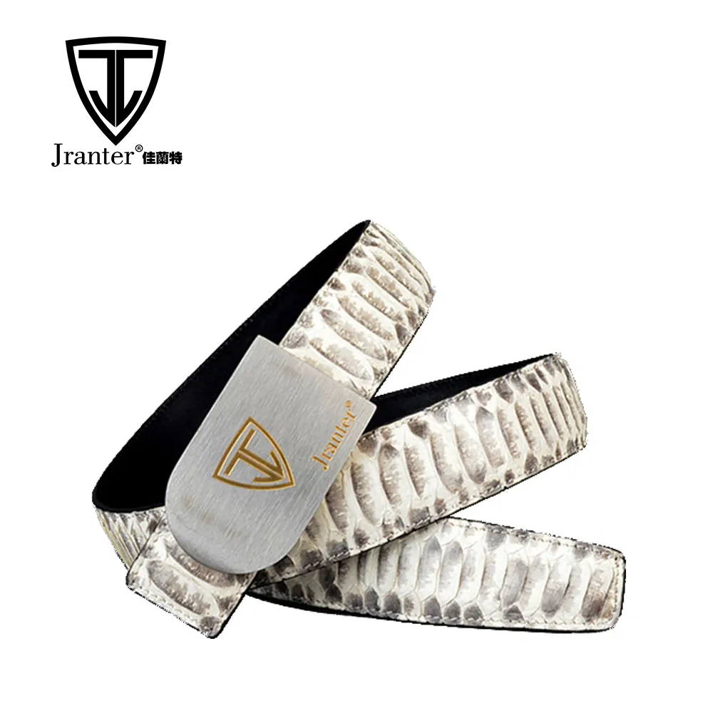 Custom Luxury Genuine Python Snake Skin Leather Belt Designer 304 Stainless Steel Buckles Belts