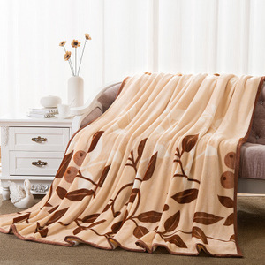 New 350GSM reinforced gold mink blanket flannel reinforced raschel blanket adult tv blanket