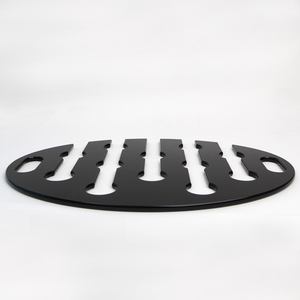 Đen Perspex Acrylic Sáo Sáo Sáo Phục Vụ Khay Rượu Vang Ly Rượu Sáo Sáo Treo Khay Với Xử Lý - Product Image 1