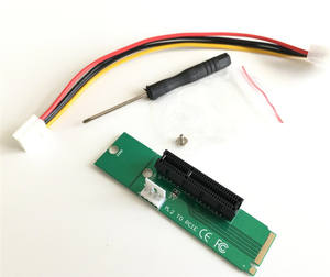 محول شبكة PCI E Express PCIe PCI-E 4X X4 أنثى إلى NGFF <span class=keywords><strong>M</strong></span>.<span class=keywords><strong>2</strong></span> <span class=keywords><strong>M</strong></span> ذكر مع كابل طاقة وبطاقة محول #   آر179تي #   2280 - Product Image 6