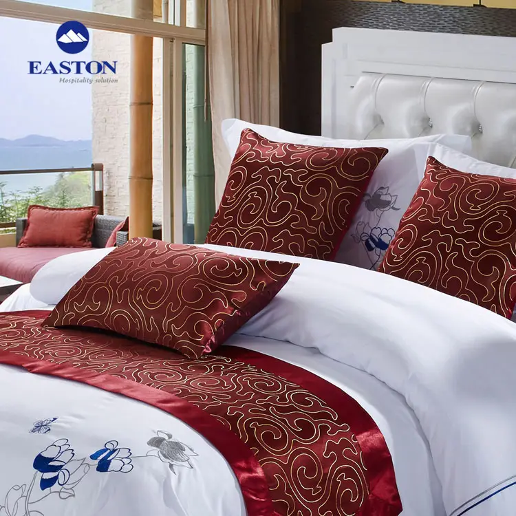 Роскошная постельная дорожка Boyazi для пятизвездочных отелей, индивидуальные постельные дорожки для отелей, постельные шарфы и бегунки