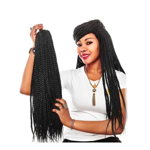 AliLeader Wholesale Colorful Synthetic Crochet Hair Box Braids