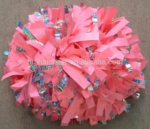 Long lanh màu hồng cổ vũ pom poms