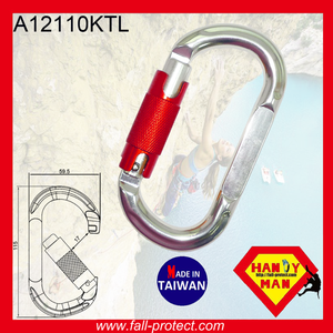 Made in Taiwan Twist Lock 25KN Aluminum Mountain Climbing Carabiner - Product Image 3