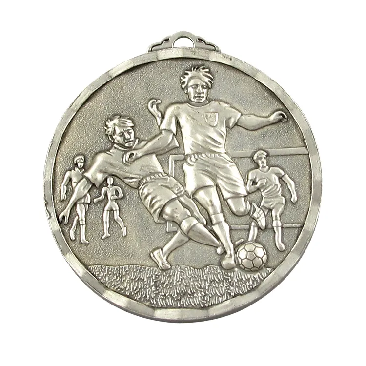 Custom Lifting Hole 3D Mould Football Superior Sport Medal Coin