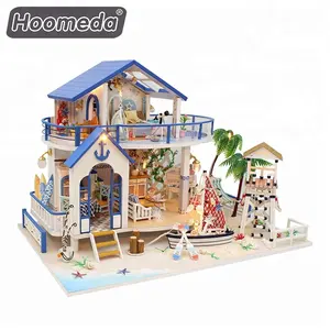 Guangzhou supplier Halloween manual doll house wood wholesale for wholesale mini furniture