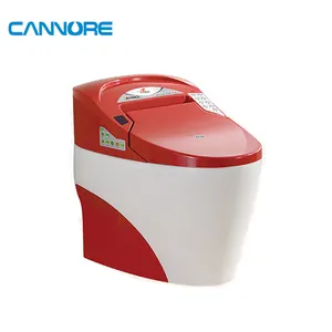 Banheiro inteligente automático de cerâmica cor vermelha