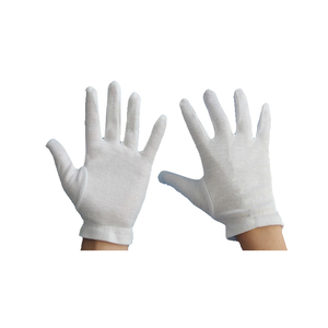 100% Katoenen Inspectie Werkhandschoenen Xl Maat Polyester En Leer Materiaal Voor Algemeen Gebruik En Touchscreen Toepassing - Product Image 1