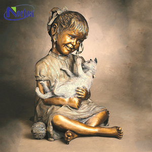 Décoration de jardin extérieure en <span class=keywords><strong>bronze</strong></span> grandeur nature pour enfants, sculpture métal <span class=keywords><strong>laiton</strong></span> pour fille <span class=keywords><strong>et</strong></span> musique, vente en gros sur mesure à bon <span class=keywords><strong>prix</strong></span> - Product Image 6
