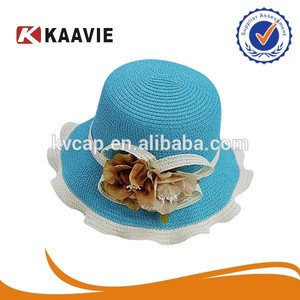 <span class=keywords><strong>el</strong></span> verano con la raya de ala corta strohhut de paja sombrero - Product Image 2