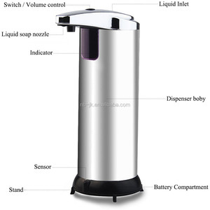 2018 New Updated 250ml Infrared Touchless Stainless Steel Sensor <strong>Automatic</strong> <strong>Soap</strong> <strong>Dispenser</strong> - Product Image 3