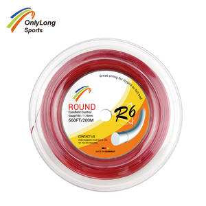 Cordage de tennis ONLYLONG <span class=keywords><strong>R6</strong></span> en polyester 18G 1,16 mm, calibre de puissance, confort hybride, pleine couverture, 200 m, rouge, durable, aides à l'entraînement - Product Image 1