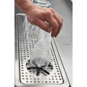 Wanhui Stainless Steel Silver Pitcher Rinser with Glass Bottle Cleaning and <strong>Drip</strong> <strong>Tray</strong> Lfgb Certified for <strong>Bar</strong> Cafe Accessories - Product Image 3