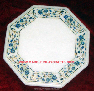 Haut de Table avec incrustation de pierre en marbre, 15 cm - Product Image 1