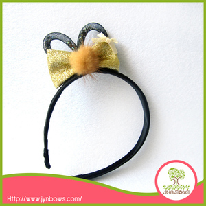 Oreilles de <span class=keywords><strong>lapin</strong></span> <span class=keywords><strong>Bandeau</strong></span> avec Jaune Boule De Fourrure - Product Image 5