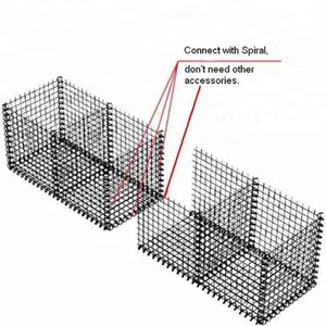 100 × 50 × 50センチメートルWire Cages Welded Mesh Gabion Walls