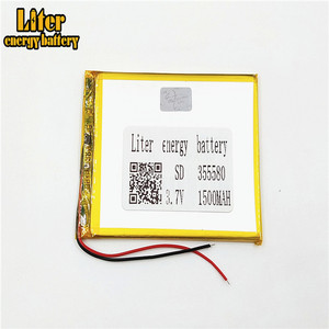 <span class=keywords><strong>3</strong></span>,7 V 1500 mAh 355580 rechargeable Li-ion Polymer battery for Digital camera - Product Image 2