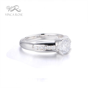 Wedding <span class=keywords><strong>5925</strong></span> <span class=keywords><strong>sterling</strong></span> <span class=keywords><strong>silver</strong></span> anello di diamanti rhodium ha placcato i monili prezzo da gram - Product Image 2