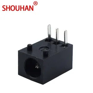 Hot koop DC003 dc power jack Black DC socket met 3 pin