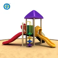 Açık Park Çocuk Oyun Istasyonu Büyük Çok Fonksiyonlu Plastik Slayt Oyun Alanı