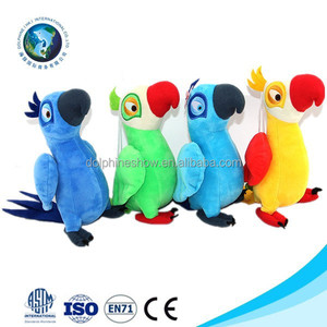 <span class=keywords><strong>2015</strong></span> colorido loro marioneta de mano promocionales loro de peluche de juguete de peluche suave de peluche de loro de - Product Image 2