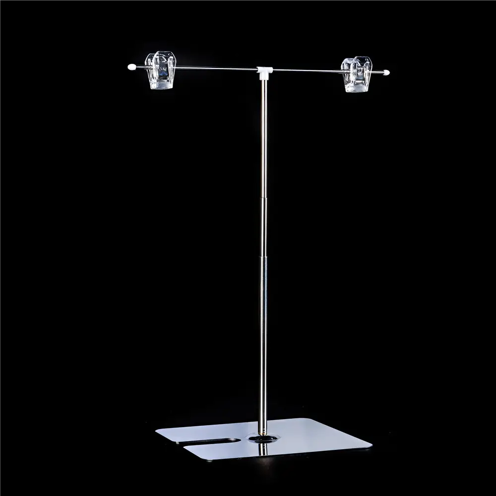 adjustable metal tablet poster display stand with clip