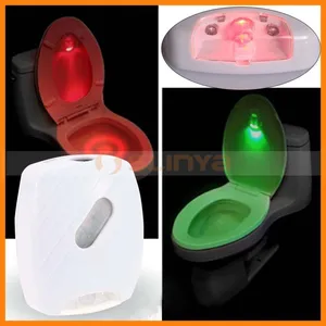 Asiento y inductivo rojo/Verde LED Sensor de movimiento Baño Luz Para cuarto de baño