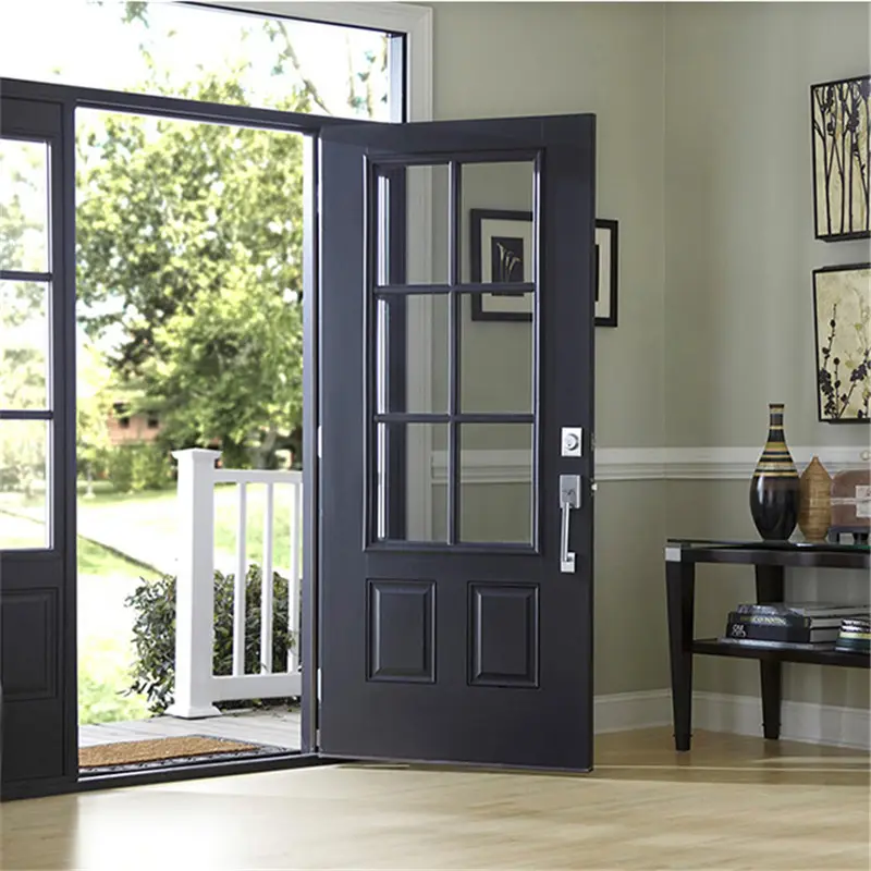 Factory High Technology Finished Front Wooden Doors with Insert Glass