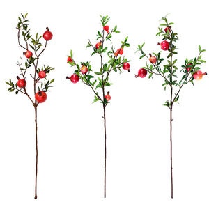 All'ingrosso Vero Tocco Bacche 5 Teste di <span class=keywords><strong>Melograno</strong></span> Artificio Frutto Artificio <span class=keywords><strong>Fiore</strong></span> con rami - Product Image 2