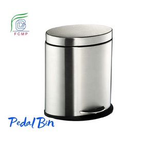 Antideslizante 12 litros nuevo diseño oval foot pedal cubo de basura, contenedor de metal para basura - Product Image 5