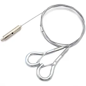 フックケーブルグリッパーとワイヤーロープを備えた調整可能なハイベイライトハンギングキット - Product Image 5