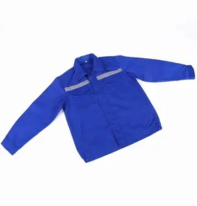 Синяя рабочая одежда с длинным рукавом, одежда для защиты труда в Гуанчжоу