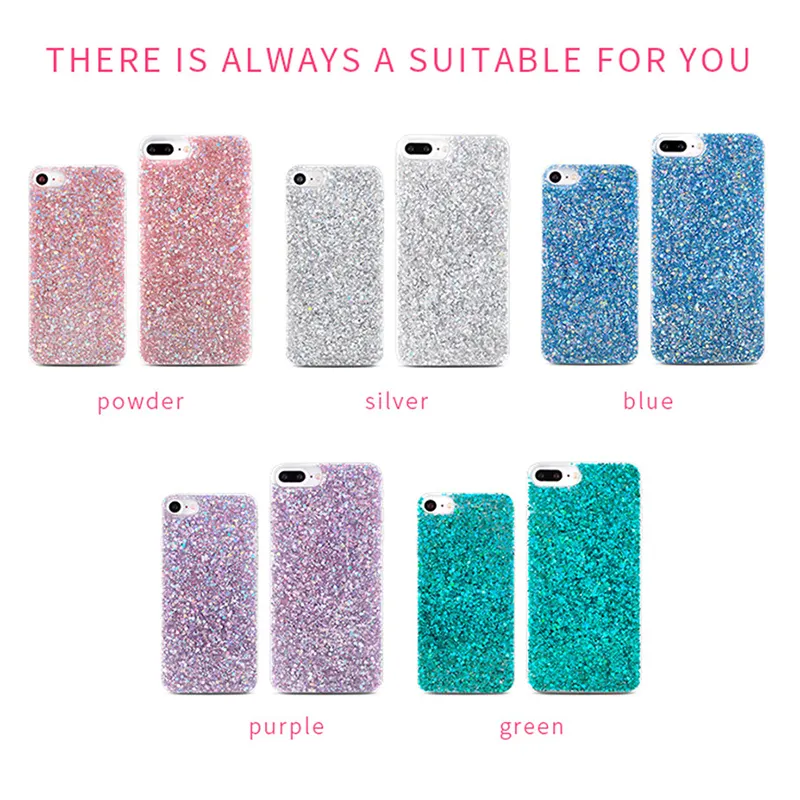 Silicone Bling Glitter Crystal Sequins Phone Case for Huawei P Smart P20 Pro P10 P8 P9 Lite 2017 Nova 2 2S 2i Honor 8 9 10 Cases