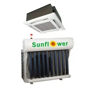 41000btu带太阳能集热器的盒式太阳能空调或带电网电源的太阳能平板用于制冷