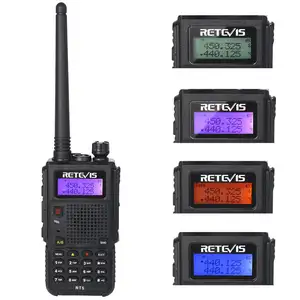 Retevis RT5 136-174 + 400-520MHz 7W 128 canal doble banda UHF, VHF Radio de dos vías