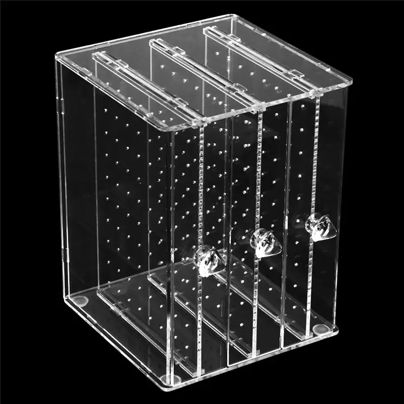 Factory Acrylic Clear Jewelry Storage Box Holder Women Earrings Jewelry Display Racks And Stands