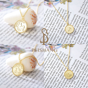 Collar de Sagitario con diseño de moda, 12 horóscopos, chapado en oro 925 - Product Image 2