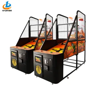 Machine d'intérieur à jetons de jeu électronique de basket-ball de rue commerciale pour les petites entreprises