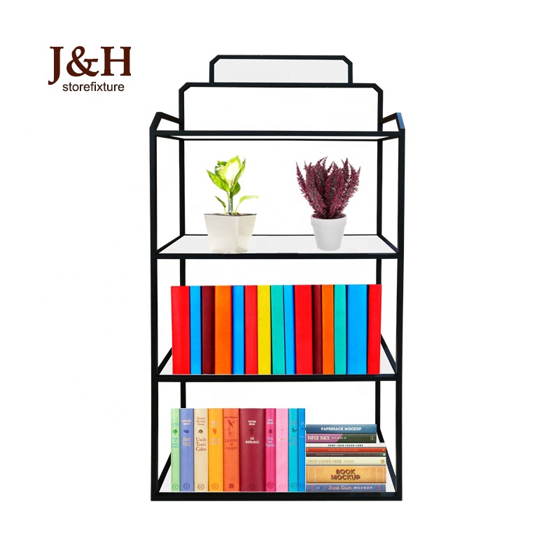 Многоцелевой 4-ярусный выставочный стеллаж для хранения книг Heavy Duty офисный книжный шкаф металлическая Книжная Полка Стеллаж для выставки товаров