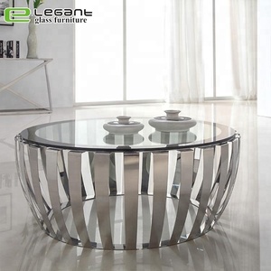 Meuble d'art contemporain, <span class=keywords><strong>pieds</strong></span> <span class=keywords><strong>en</strong></span> acier inoxydable, <span class=keywords><strong>table</strong></span> basse <span class=keywords><strong>en</strong></span> <span class=keywords><strong>verre</strong></span> ovale noir - Product Image 4
