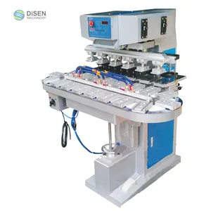 6 color pad printing machine with conveyor