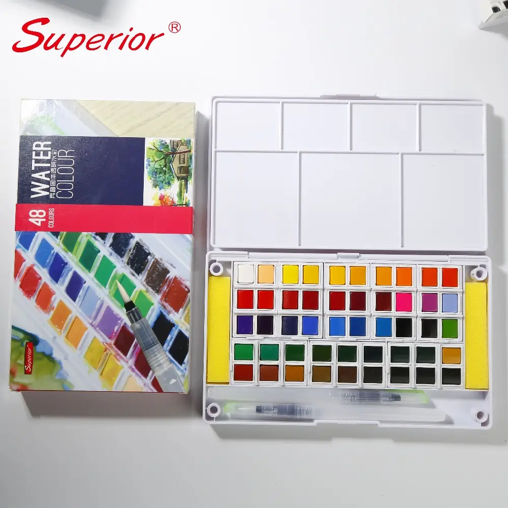 Superior de color de agua pan pintura arte para colorear juego de arte profesional pintura