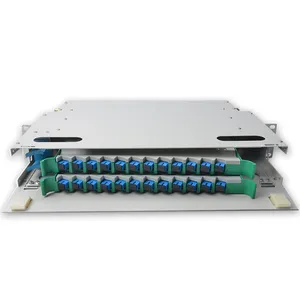 ODF 12 24 48 96 144 Cores Ports Fiber Optical Distribution Frame Unit Box ODF 1U 2U 19インチRack Mounted