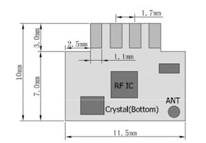 Taidacent đa cấp fivo tầm ngắn 4 pins SPI tốc độ cao điện năng thấp 2.4 Ghz GFSK thu phát không dây <span class=keywords><strong>Chip</strong></span> RF mô-đun <span class=keywords><strong>xn297</strong></span> - Product Image 4