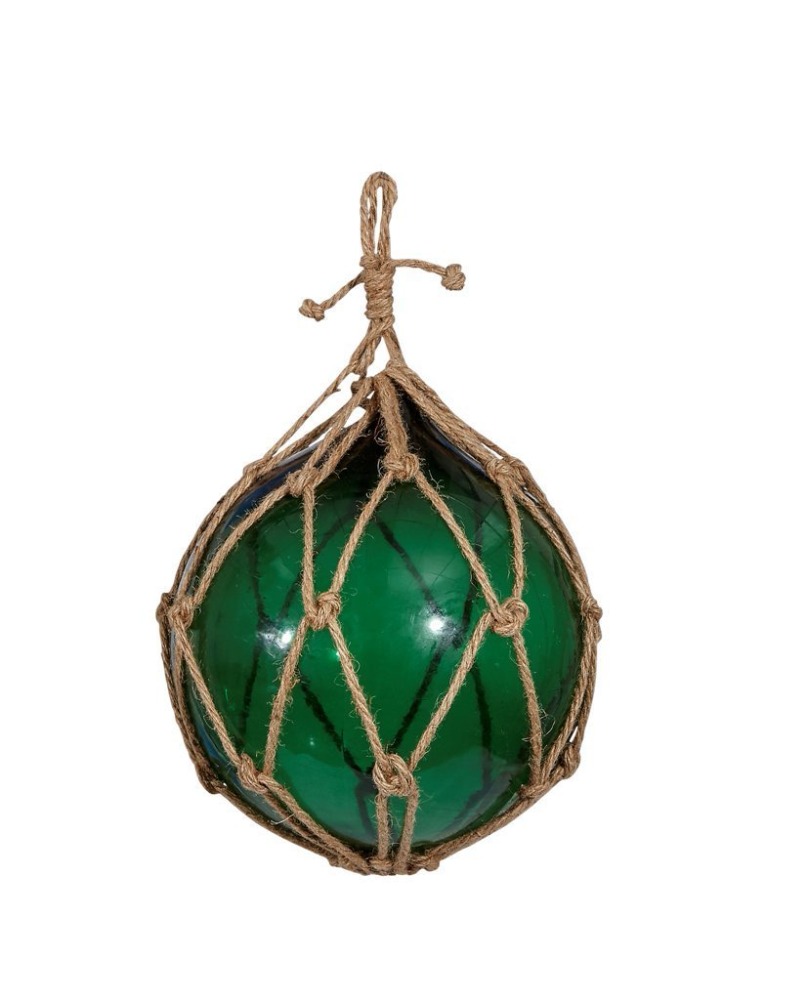 Palla galleggiante – Galleggiante per rete da pesca – vecchie palline da pesca in vetro in bellissimi colori – vetro con corda decorativa per laghetto e giardino - Italia