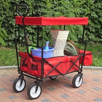 Chariot pliant robuste à quatre roues en métal avec cadre en tissu 600D pour camping-car, chariot de rangement roulant personnalisable OEM/ODM
