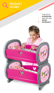 Accessoires en plastique pour maison de poupée, <span class=keywords><strong>lit</strong></span> superposé pour poupée bébé, garçon et fille - Product Image 2